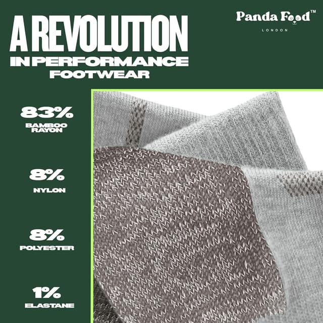 Thumbnail 6 de PANDA FOOD Premium Bamboo Outdoor Walking Socks (3 Pack) – Anti-Blister Warm, Breathable Unisex Cushion & Arch Support