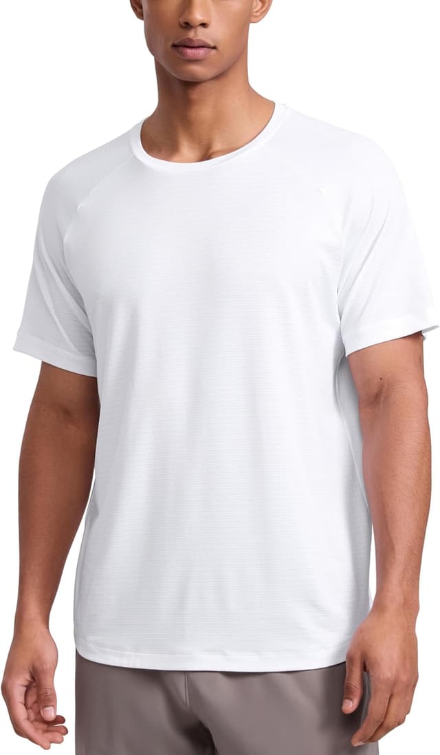 Detalle de CRZ YOGA Maglietta uomo leggera traspirante con assorbimento umidità per corsa, palestra e allenamenti