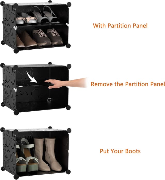 Thumbnail 4 de HOMIDEC 8-Tier Shoe Storage Cabinet for 32 Pairs