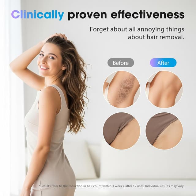 Detalle 2 de Oreeth Laser Hair Removal Device 86% hair reduction