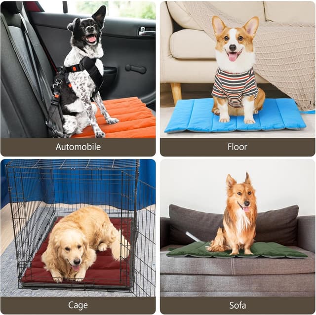 Detalle de UNIKOME Cuccia grande pieghevole impermeabile per cani e gatti (110x68 cm, marrone+grigio)