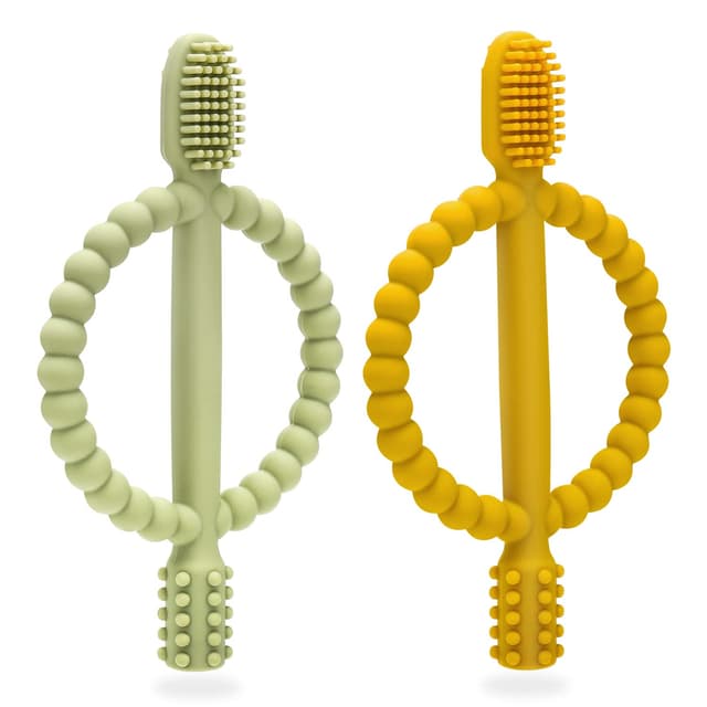 Detalle de Baby Beißspielzeug 2er-Set Beißring-Silikon BPA-frei