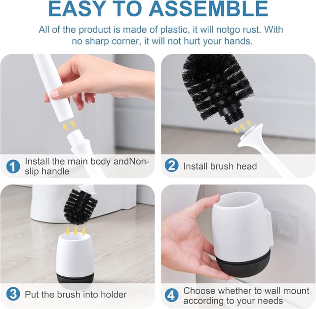 Thumbnail 4 de Toilet Brush Set with Holder Black Head