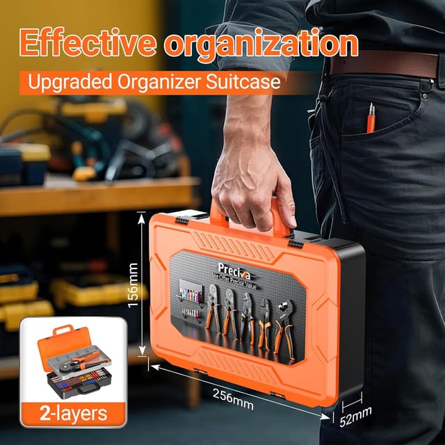 Detalle 1 de Preciva Crimping Tool with 1260 Ferrules 0.25-10mm²