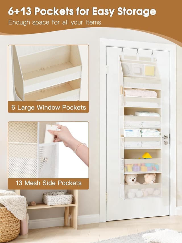 Thumbnail 4 de Criusia Over the Door Organizer 6-Shelf