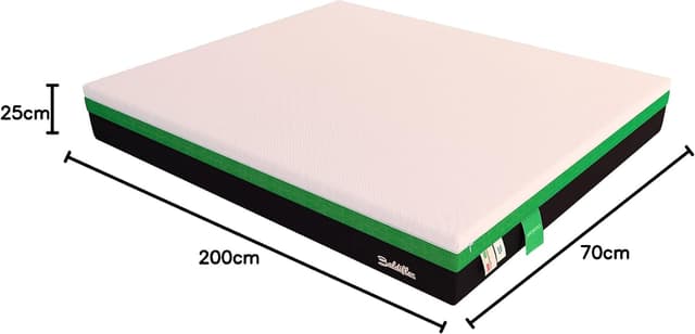 Detalle de Baldiflex Materasso Singolo Memory Foam Mojito 70x200 cm H25