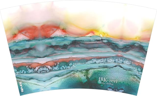 Detalle 2 de Tervis Inkreel Coral Stretch 16oz Double-Walled Insulated Tumbler Travel Cup (Made in USA, BPA-Free)