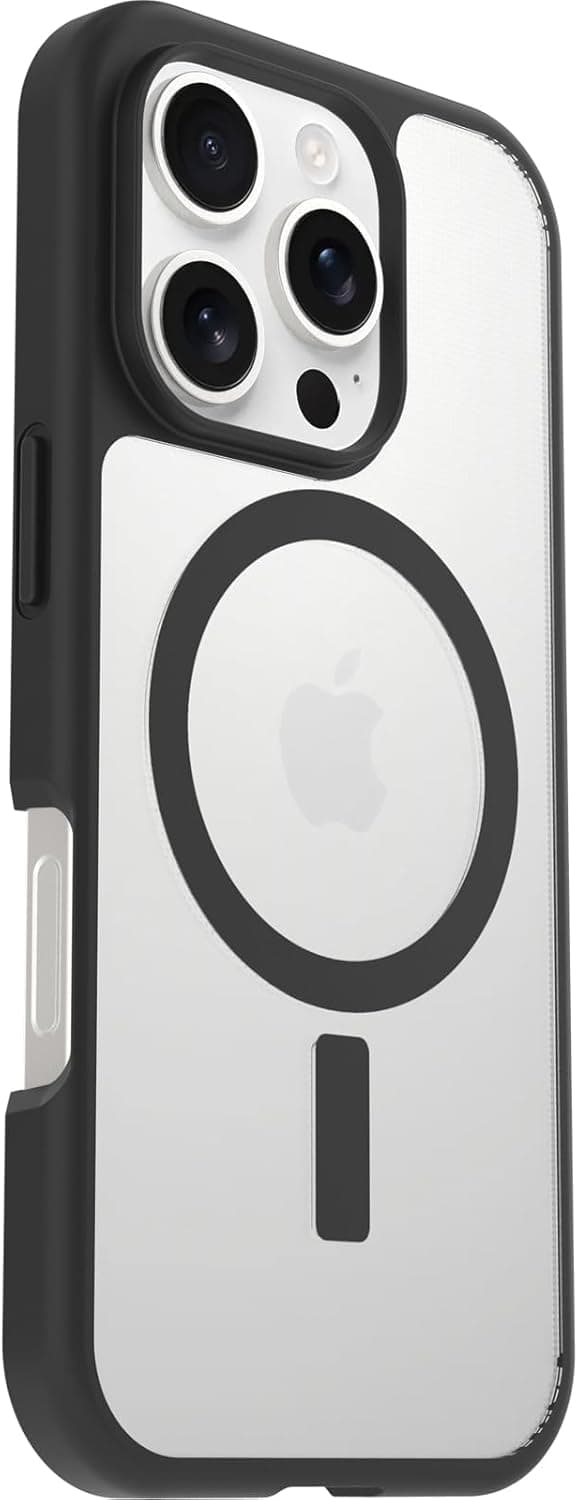 Detalle de Coque OtterBox Sleek Series MagSafe pour iPhone 16 Pro, ultra-mince antichoc (transparente/noire)