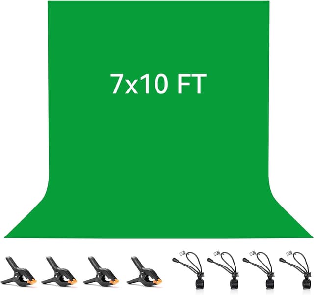 Thumbnail 6 de 3x 3m/10x10ft Black Polyester Photography Backdrop with Spring Clamps & Anti-Wrinkle Clips (Vevelux)