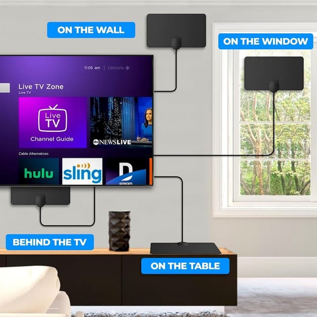 Thumbnail 6 de GLOBAL TECH TV Aerial 13 ft cable indoor antenna