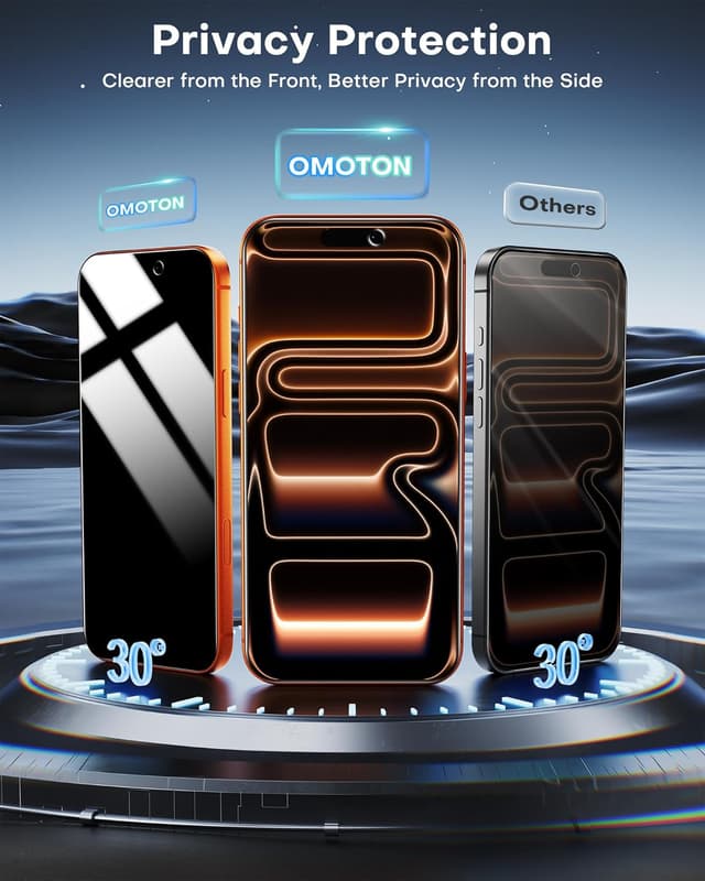 Detalle de OMOTON Privacy Screen Protector 2-Pack