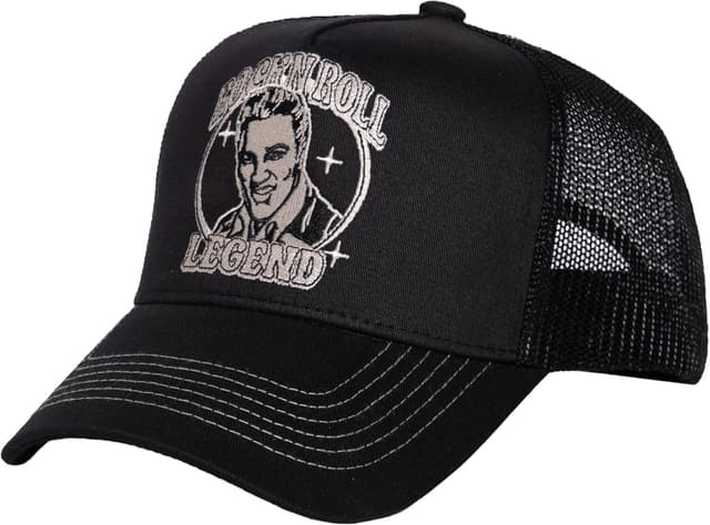 Detalle de King Kerosin Herren Trucker Cap „Rock’n’roll Legend“ im Vintage-Look mit Stickerei