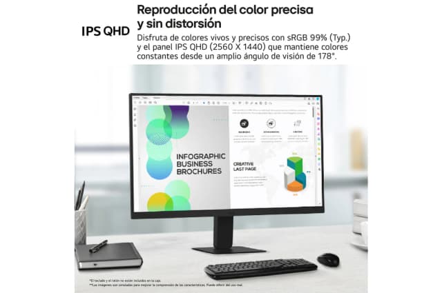 Detalle de LG 24U631A-B Monitor 24" QHD IPS, 100 Hz
