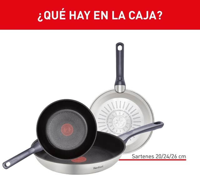 Thumbnail 1 de Tefal Daily Cook - Juego de 3 sartenes de acero