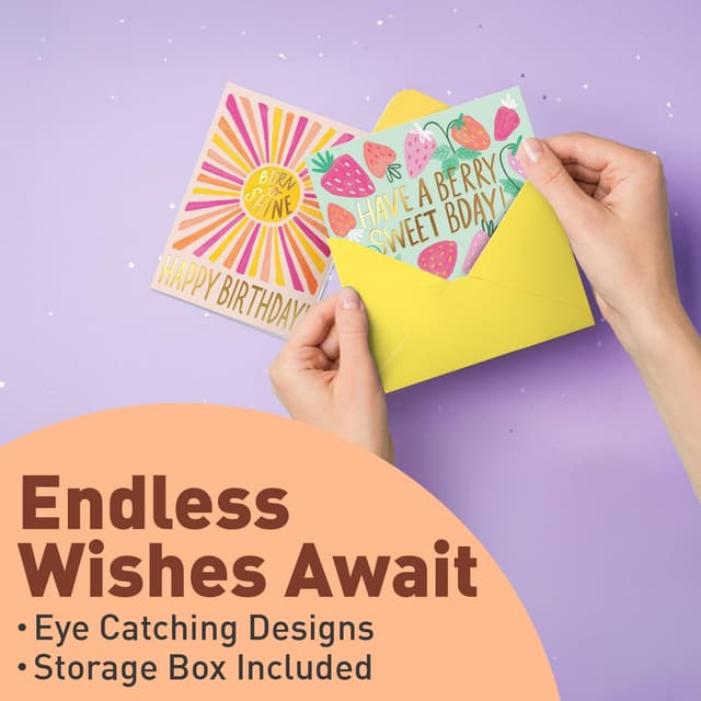 Thumbnail 3 de Sweetzer & Orange Birthday Cards 24 Pack