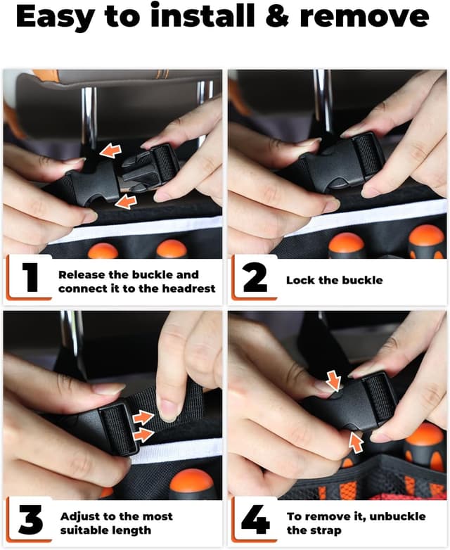 Thumbnail 6 de Oasser Car Boot Organiser 12L hanging storage