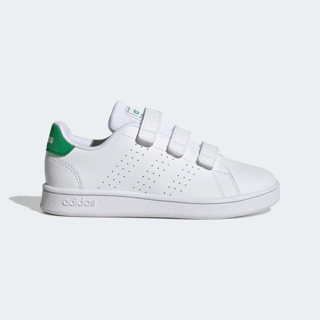 Detalle de adidas Advantage Court Lifestyle Hook-and-Loop en blanco
