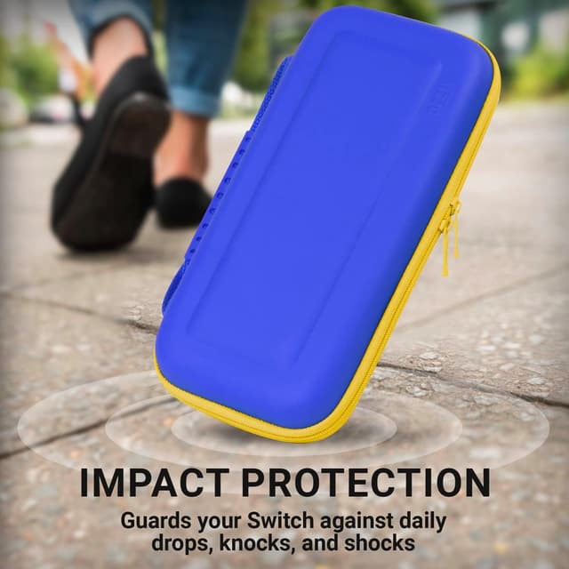 Detalle de Orzly Switch OLED carry case 8 games