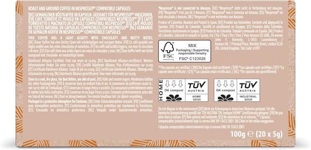 Thumbnail 6 de Amazon Capsules Café Compostables Nespresso 20x