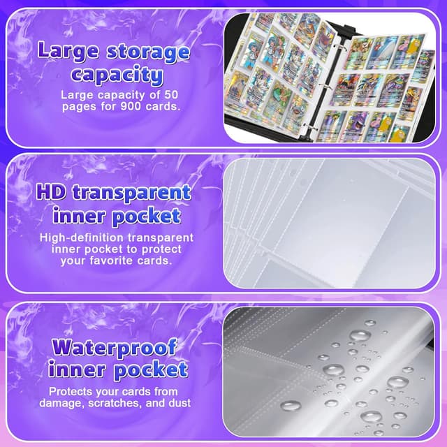 Thumbnail 3 de Card Binder 900‑card 50‑page trading album