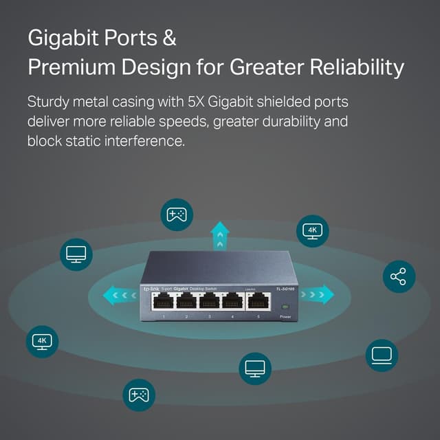 Detalle 2 de TP-Link TL-SG105 5-Port Ethernet Switch