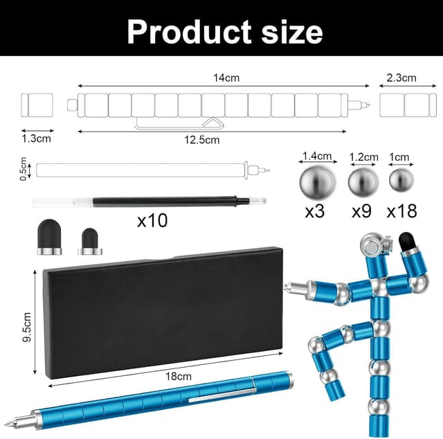 Detalle 2 de OSDUE Bolígrafo magnético 60 piezas 🖊