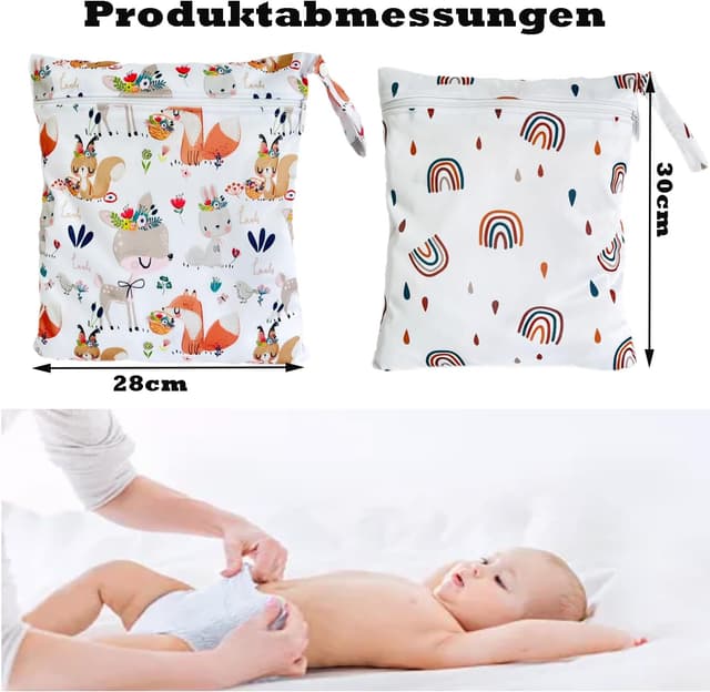 Detalle de TRASUN Wet Bag 2er-Set für Windeln