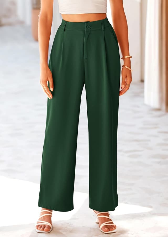 Detalle 2 de PRETTYGARDEN Wide Leg Pants for Women (High-Waisted, Business Casual with Pockets)