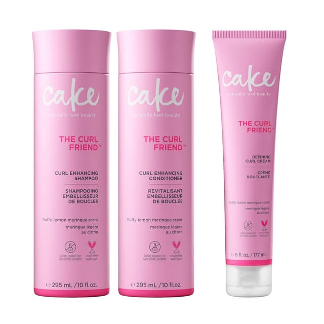 Detalle 2 de Cake Beauty Curl Friend Curl Defining Shampoo, Conditioner & Cream Set (Avocado & Argan Oil) — Curl-Enhancing Trio