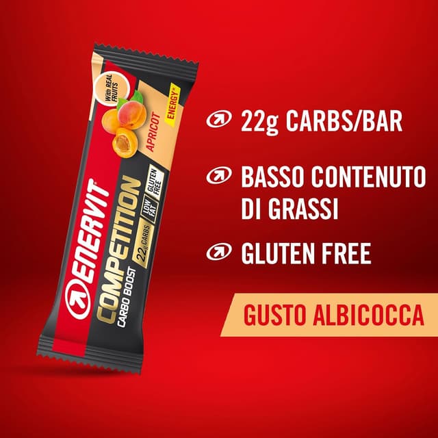 Detalle de ENERVIT Competition Bar Albicocca 30g 22g carboidrati