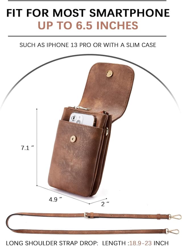 Thumbnail 5 de BOSTANTEN Small Crossbody Bag 7.1in