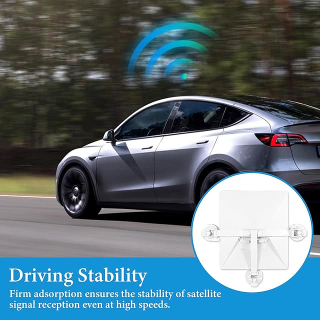 Detalle de Mskekit suction cup auto mount for Starlink Mini (portable, foldable) for caravans, boats and road trips