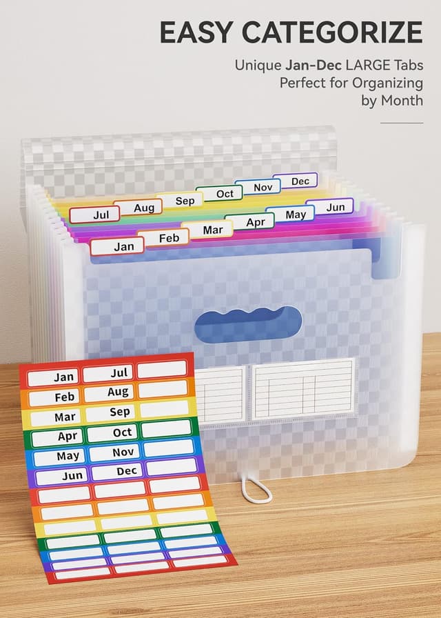 Detalle 2 de ABC life A4 Expanding File Organiser 13-pocket