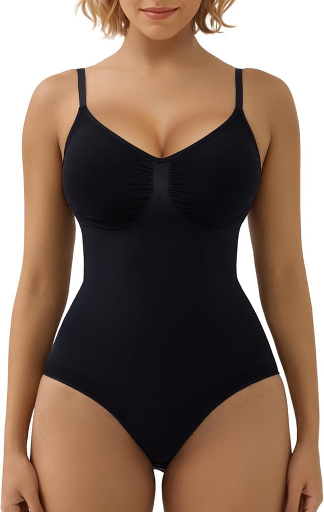 Detalle de SHAPERX Women’s Seamless Shapewear Bodysuit with Tummy Control (Waist Snatching)