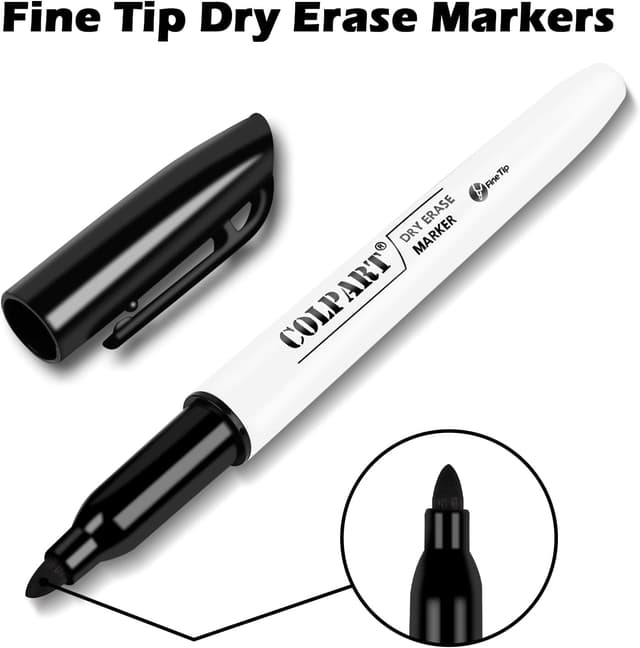 Detalle 2 de colpart Dry Erase Markers 90-pack black ๐