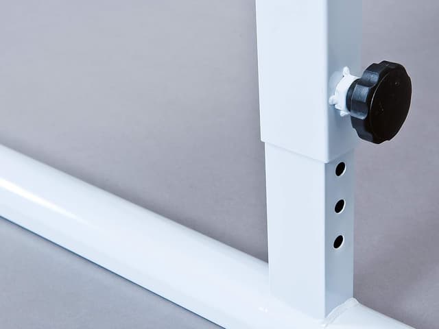 Detalle 2 de Scrivania regolabile in altezza per bambini e ragazzi Inter Link Milo, bianco con dettagli in 3 colori