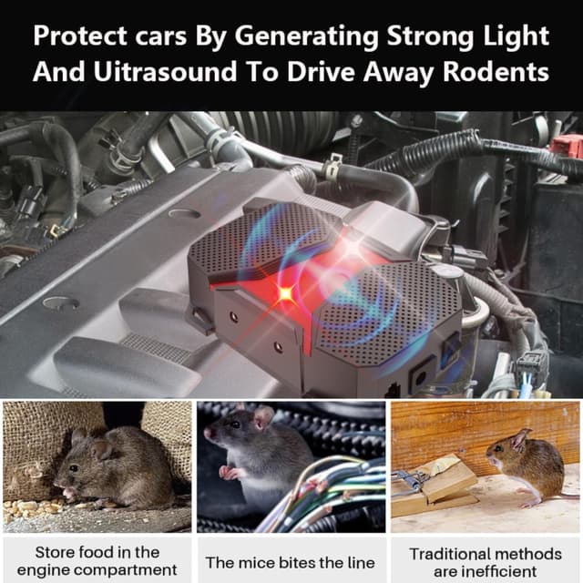 Detalle de WUGEIN repellente topi per auto a ultrasuoni con scaccia-martore portatile