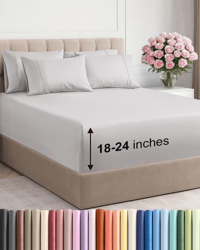Detalle de Extra Deep King Sheet Set 18–24 in deep