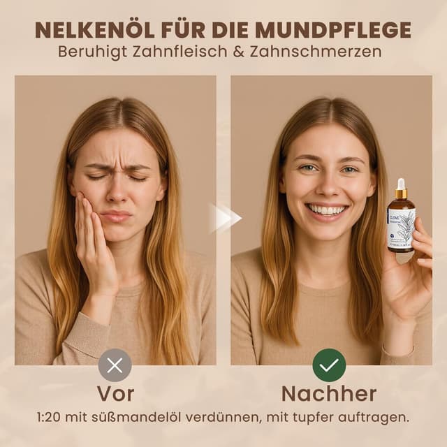 Detalle de HIQILI Nelkenöl 100 ml ätherisches Öl