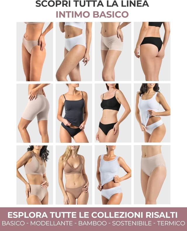 Thumbnail 5 de Risalti Canotta Donna Microfibra Spalla Larga 3 pezzi