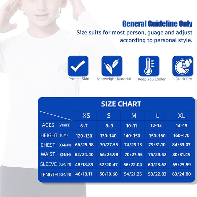 Detalle de MEETWEE Ragazzi rash guard manica lunga con protezione UV UPF50+ per bambini