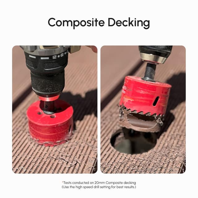 Detalle de DURI bi-metal hole saw set, 20mm-100mm