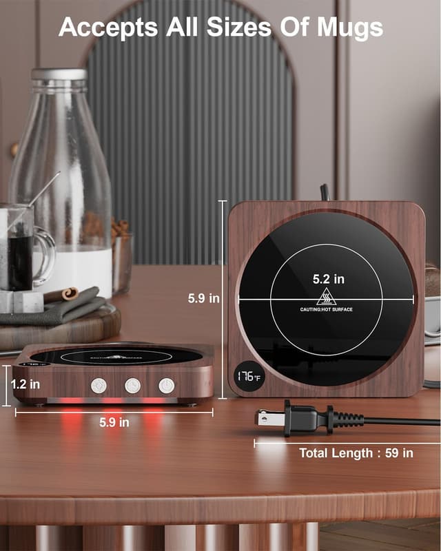 Thumbnail 5 de House Gem 36W Mug Warmer 5.2in Plate