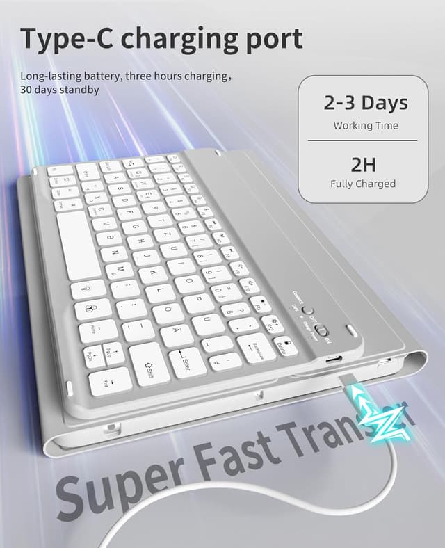 Thumbnail 3 de JKSML Tastatur Hülle für iPad 9./8./7. Generation