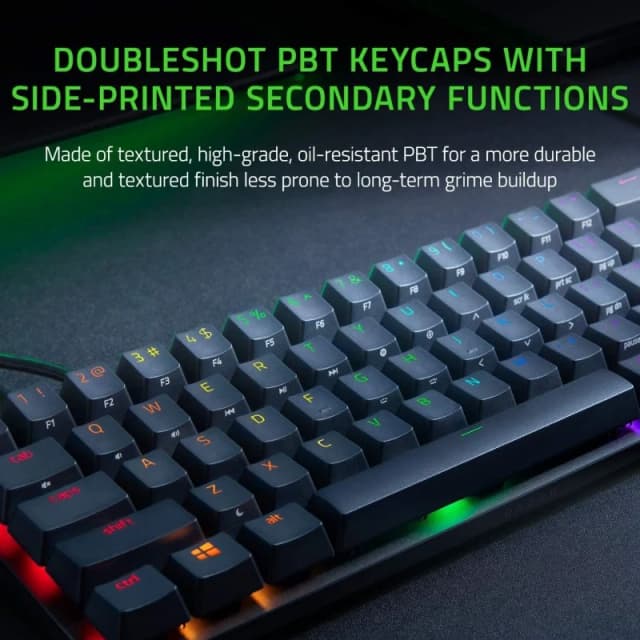 Detalle de Razer Huntsman Mini Teclado gaming RGB Switch Purple