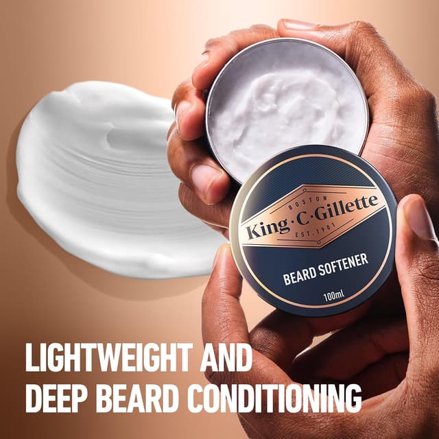 Detalle 2 de King C. Gillette Men’s Beard Softener (100ml) – lightweight beard conditioning with signature scent