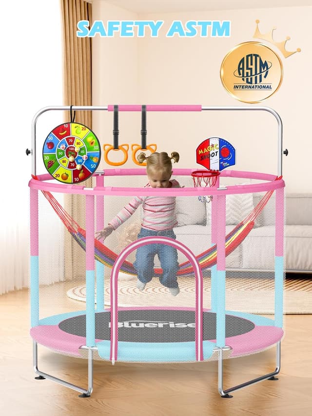 Thumbnail 2 de BLUERISE 60" Kids Trampoline with Hoop 60"