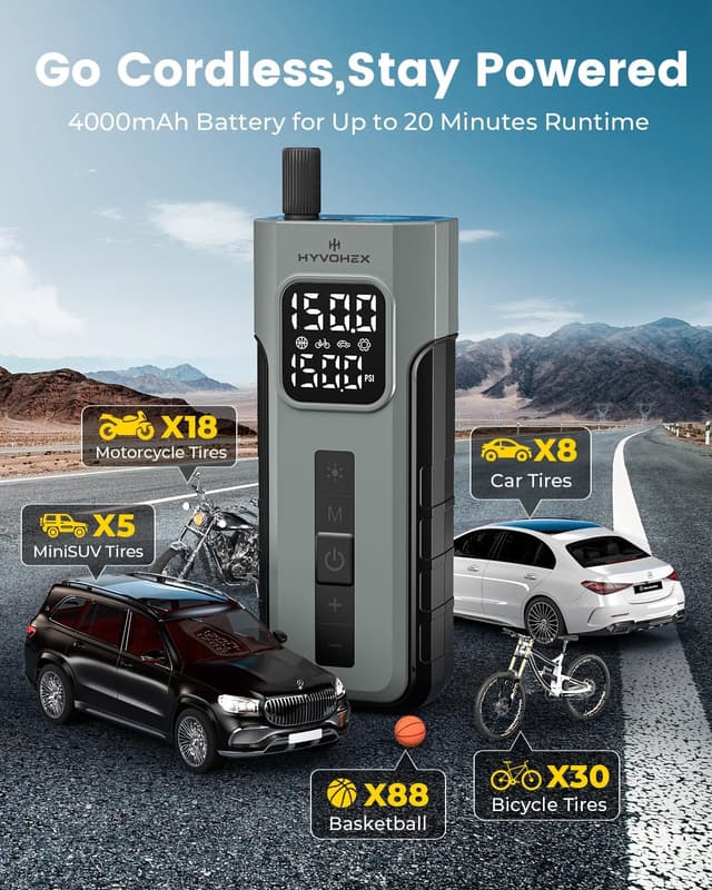 Detalle de HYVOHEX Tire Inflator 150 PSI