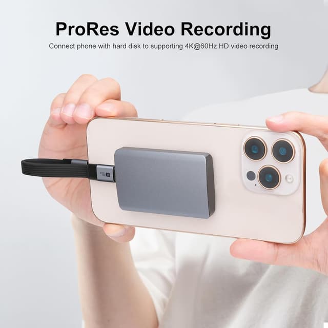 Thumbnail 6 de BORLTER Clamp USB-C USB4 Cable (13cm) with Key Fob — 80Gbps 240W, 8K@60Hz USB4/Thunderbolt 4-compatible