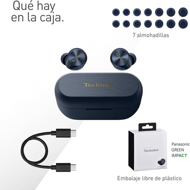 Thumbnail 10 de Technics EAH-AZ80E-A Auriculares Inalámbricos Bluetooth 🎧 Azul Medianoche